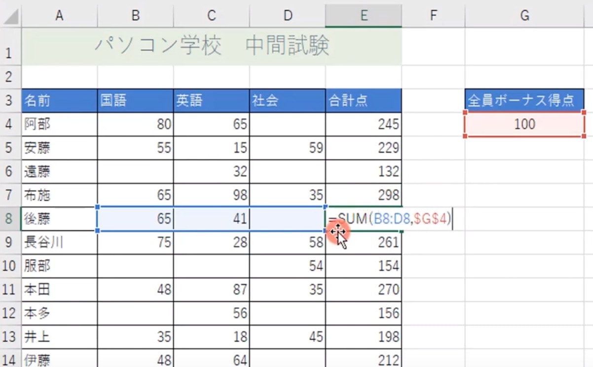 Excelの絶対参照 相対参照の使い方 マーク セルが動く パソニュー