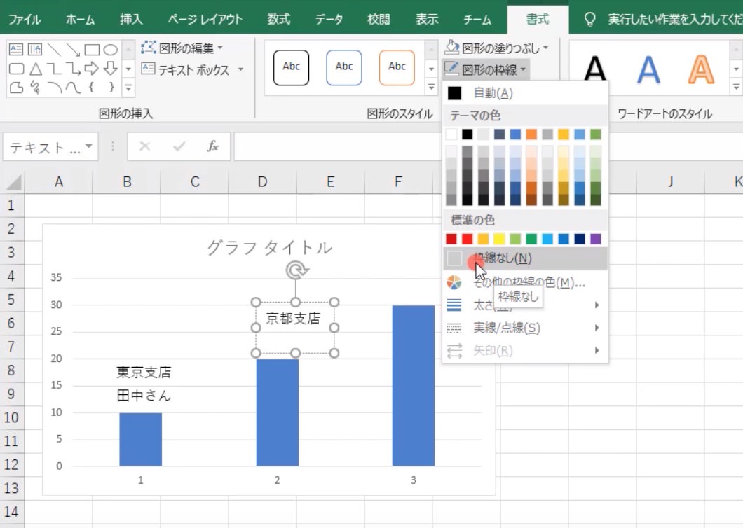 Excelで透明なテキストボックスの作り方 文字を自由自在に配置 パソニュー